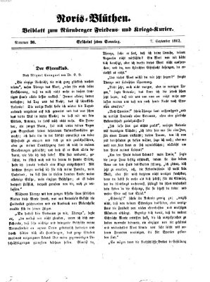 Norisblüthen (Nürnberger Abendzeitung) Sonntag 7. September 1862