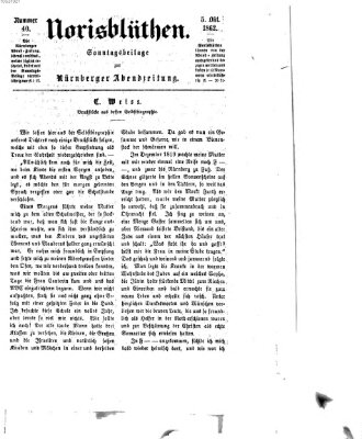 Norisblüthen (Nürnberger Abendzeitung) Sonntag 5. Oktober 1862