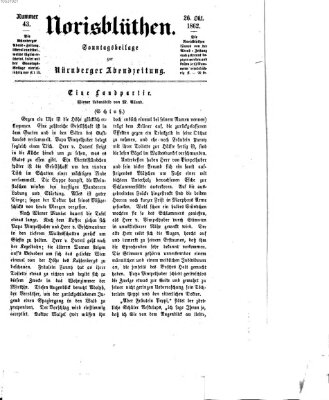 Norisblüthen (Nürnberger Abendzeitung) Sonntag 26. Oktober 1862