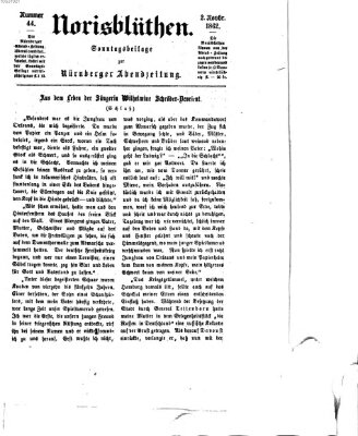 Norisblüthen (Nürnberger Abendzeitung) Sonntag 2. November 1862