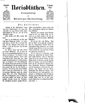 Norisblüthen (Nürnberger Abendzeitung) Sonntag 9. November 1862