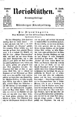 Norisblüthen (Nürnberger Abendzeitung) Sonntag 16. November 1862