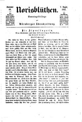 Norisblüthen (Nürnberger Abendzeitung) Sonntag 7. Dezember 1862