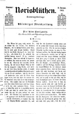 Norisblüthen (Nürnberger Abendzeitung) Sonntag 11. Januar 1863