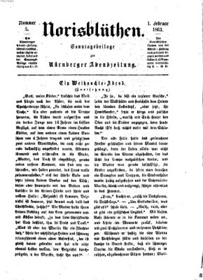 Norisblüthen (Nürnberger Abendzeitung) Sonntag 1. Februar 1863