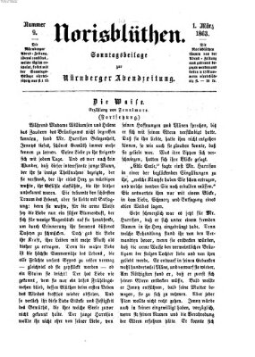 Norisblüthen (Nürnberger Abendzeitung) Sonntag 1. März 1863