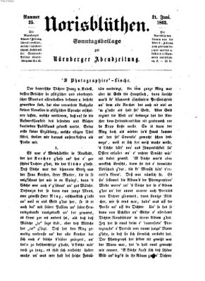 Norisblüthen (Nürnberger Abendzeitung) Sonntag 21. Juni 1863