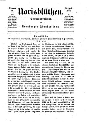 Norisblüthen (Nürnberger Abendzeitung) Sonntag 26. Juli 1863