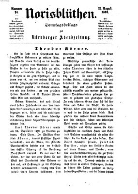 Norisblüthen (Nürnberger Abendzeitung) Sonntag 23. August 1863