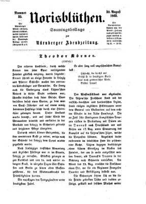 Norisblüthen (Nürnberger Abendzeitung) Sonntag 30. August 1863