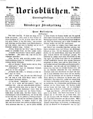 Norisblüthen (Nürnberger Abendzeitung) Sonntag 28. Februar 1864