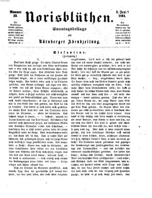 Norisblüthen (Nürnberger Abendzeitung) Sonntag 5. Juni 1864