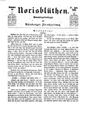 Norisblüthen (Nürnberger Abendzeitung) Sonntag 17. Juli 1864