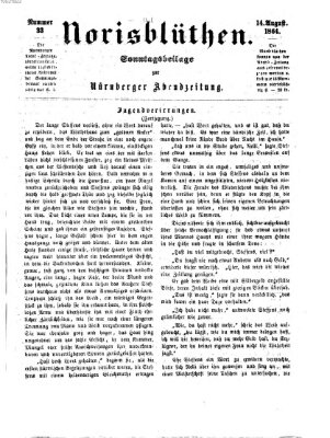 Norisblüthen (Nürnberger Abendzeitung) Sonntag 14. August 1864