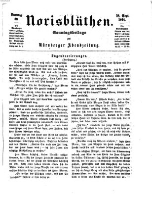 Norisblüthen (Nürnberger Abendzeitung) Sonntag 18. September 1864