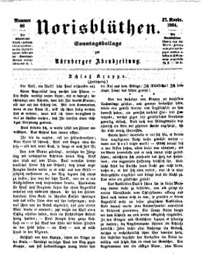 Norisblüthen (Nürnberger Abendzeitung) Sonntag 27. November 1864