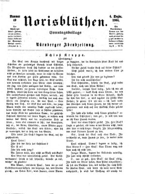 Norisblüthen (Nürnberger Abendzeitung) Sonntag 4. Dezember 1864