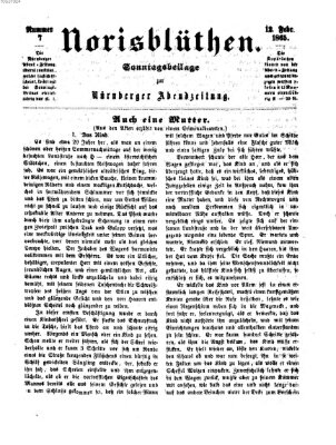 Norisblüthen (Nürnberger Abendzeitung) Sonntag 12. Februar 1865