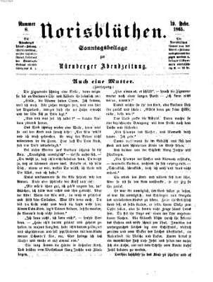 Norisblüthen (Nürnberger Abendzeitung) Sonntag 19. Februar 1865