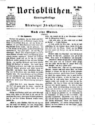 Norisblüthen (Nürnberger Abendzeitung) Sonntag 26. Februar 1865