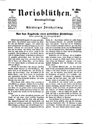 Norisblüthen (Nürnberger Abendzeitung) Sonntag 19. März 1865