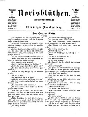 Norisblüthen (Nürnberger Abendzeitung) Sonntag 7. Mai 1865