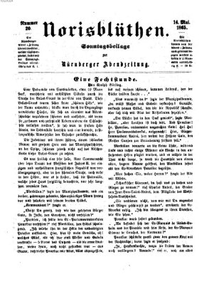 Norisblüthen (Nürnberger Abendzeitung) Sonntag 14. Mai 1865