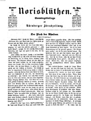 Norisblüthen (Nürnberger Abendzeitung) Sonntag 25. Juni 1865