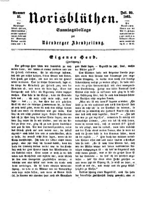 Norisblüthen (Nürnberger Abendzeitung) Sonntag 30. Juli 1865