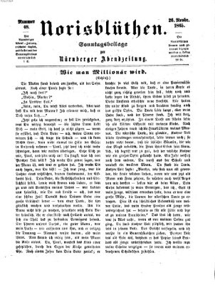 Norisblüthen (Nürnberger Abendzeitung) Sonntag 26. November 1865