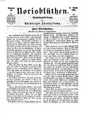 Norisblüthen (Nürnberger Abendzeitung) Sonntag 3. Dezember 1865