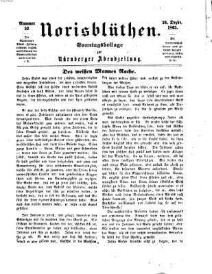 Norisblüthen (Nürnberger Abendzeitung) Sonntag 24. Dezember 1865