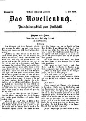 Das Novellenbuch (Der Fortschritt auf allen Gebieten des öffentlichen Lebens) Mittwoch 5. Oktober 1864