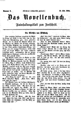 Das Novellenbuch (Der Fortschritt auf allen Gebieten des öffentlichen Lebens) Mittwoch 19. Oktober 1864