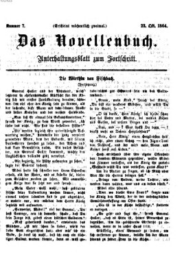 Das Novellenbuch (Der Fortschritt auf allen Gebieten des öffentlichen Lebens) Sonntag 23. Oktober 1864