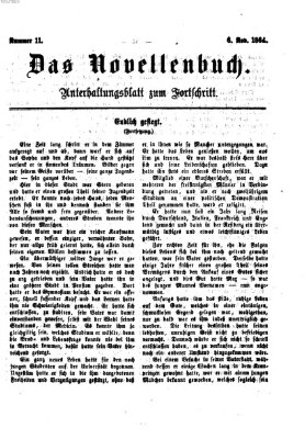 Das Novellenbuch (Der Fortschritt auf allen Gebieten des öffentlichen Lebens) Sonntag 6. November 1864