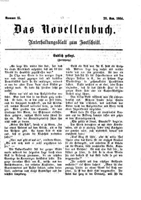 Das Novellenbuch (Der Fortschritt auf allen Gebieten des öffentlichen Lebens) Sonntag 20. November 1864