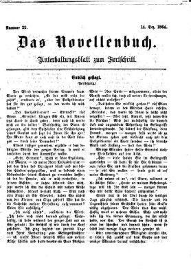 Das Novellenbuch (Der Fortschritt auf allen Gebieten des öffentlichen Lebens) Mittwoch 14. Dezember 1864