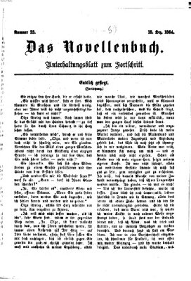 Das Novellenbuch (Der Fortschritt auf allen Gebieten des öffentlichen Lebens) Sonntag 18. Dezember 1864