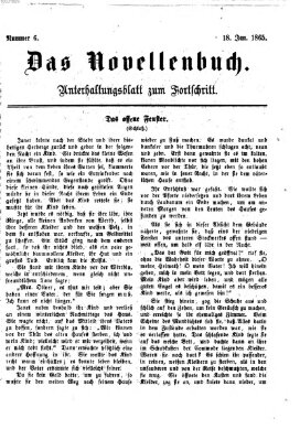 Das Novellenbuch (Der Fortschritt auf allen Gebieten des öffentlichen Lebens) Mittwoch 18. Januar 1865