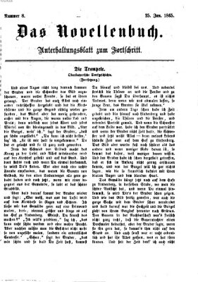 Das Novellenbuch (Der Fortschritt auf allen Gebieten des öffentlichen Lebens) Mittwoch 25. Januar 1865