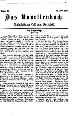 Das Novellenbuch (Der Fortschritt auf allen Gebieten des öffentlichen Lebens) Mittwoch 22. Februar 1865