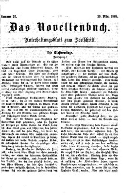 Das Novellenbuch (Der Fortschritt auf allen Gebieten des öffentlichen Lebens) Mittwoch 29. März 1865