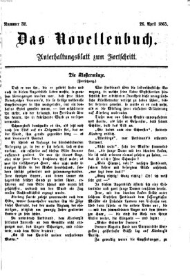 Das Novellenbuch (Der Fortschritt auf allen Gebieten des öffentlichen Lebens) Mittwoch 26. April 1865