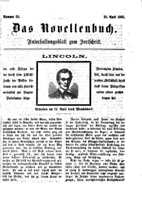 Das Novellenbuch (Der Fortschritt auf allen Gebieten des öffentlichen Lebens) Sonntag 30. April 1865