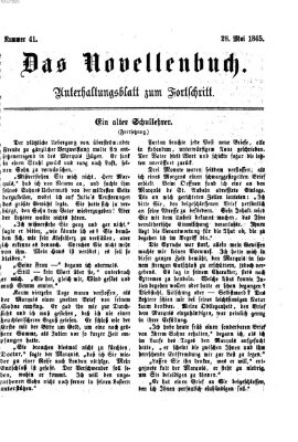 Das Novellenbuch (Der Fortschritt auf allen Gebieten des öffentlichen Lebens) Sonntag 28. Mai 1865