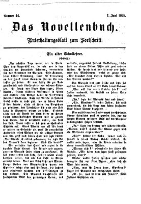 Das Novellenbuch (Der Fortschritt auf allen Gebieten des öffentlichen Lebens) Mittwoch 7. Juni 1865