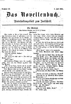 Das Novellenbuch (Der Fortschritt auf allen Gebieten des öffentlichen Lebens) Mittwoch 5. Juli 1865