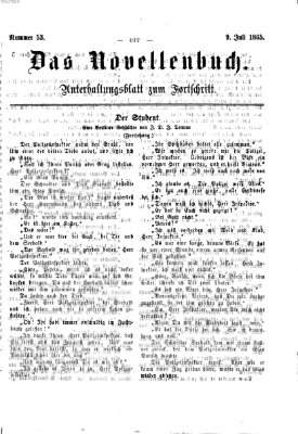 Das Novellenbuch (Der Fortschritt auf allen Gebieten des öffentlichen Lebens) Sonntag 9. Juli 1865