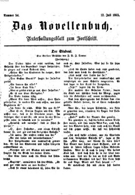 Das Novellenbuch (Der Fortschritt auf allen Gebieten des öffentlichen Lebens) Mittwoch 12. Juli 1865